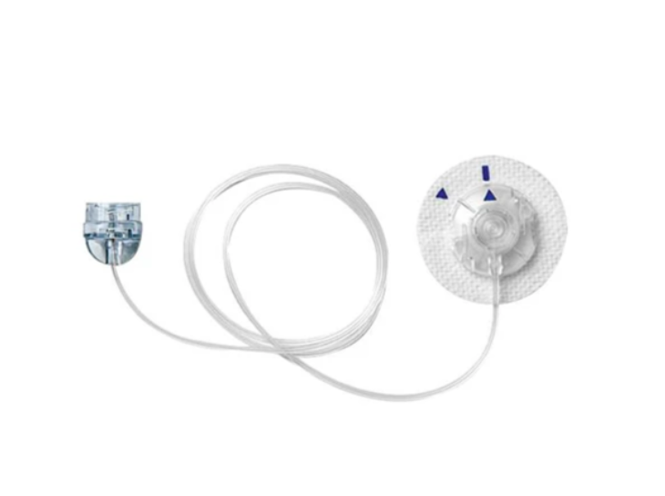 Set per infusione a impostazione rapida Medtronic MMT386I, tubo da 32" L, cannula da 9 mm, trasparente, angolo di inserimento di 90°